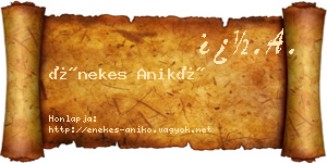 Énekes Anikó névjegykártya