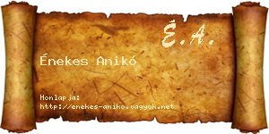 Énekes Anikó névjegykártya